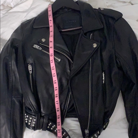 BLANKNYC vegan leather motor jacket with belt - Picture 7 of 7